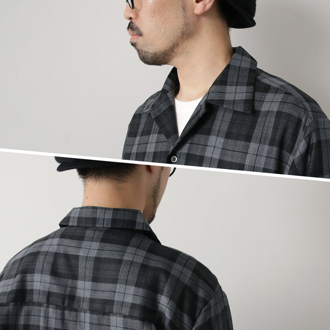 ROCOCO(ロココ) ウール オープンカラーシャツ