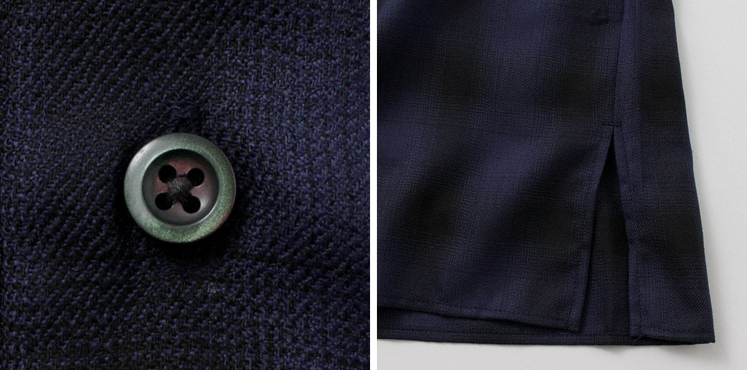 ROCOCO(ロココ) ウール オープンカラーシャツ