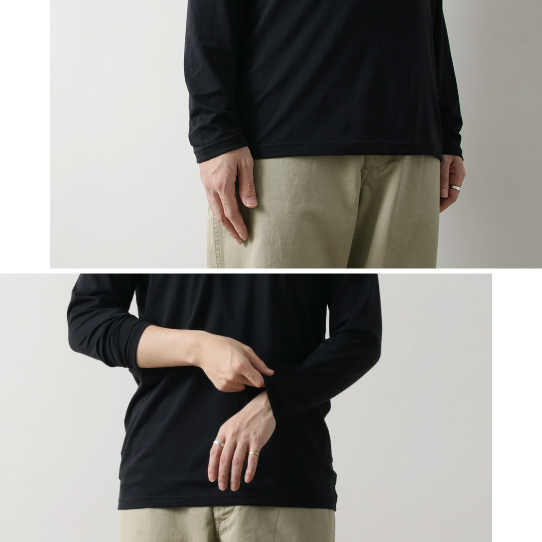 FYNELYNE ENGINEERED BY LIFILL コットニー ロングスリーブ クルーネックTシャツ
