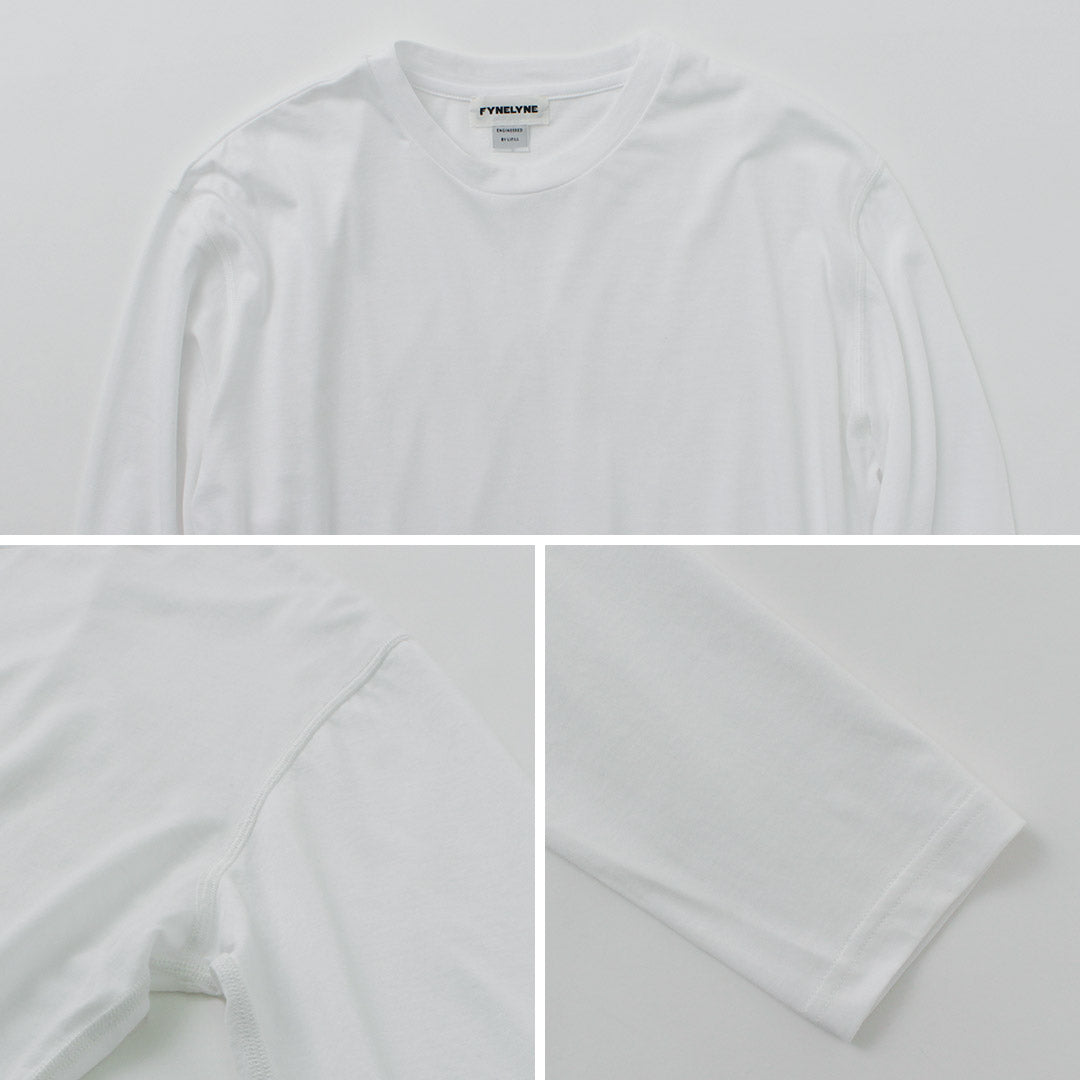 FYNELYNE ENGINEERED BY LIFILL コットニー ロングスリーブ クルーネックTシャツ