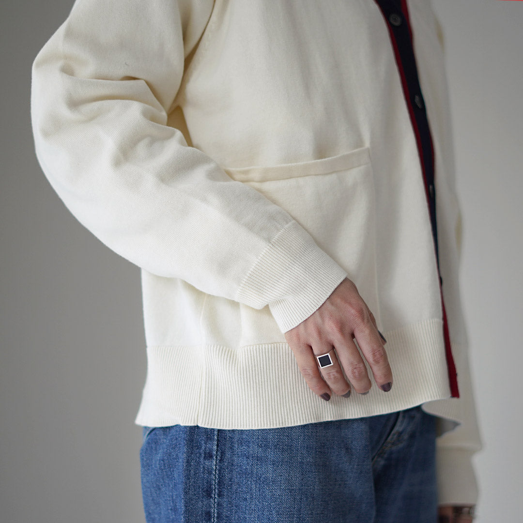 MIDIUMI(ミディウミ) クリケット カーディガン / レディース チルデンニット 綿100 コットン Vネック 長袖