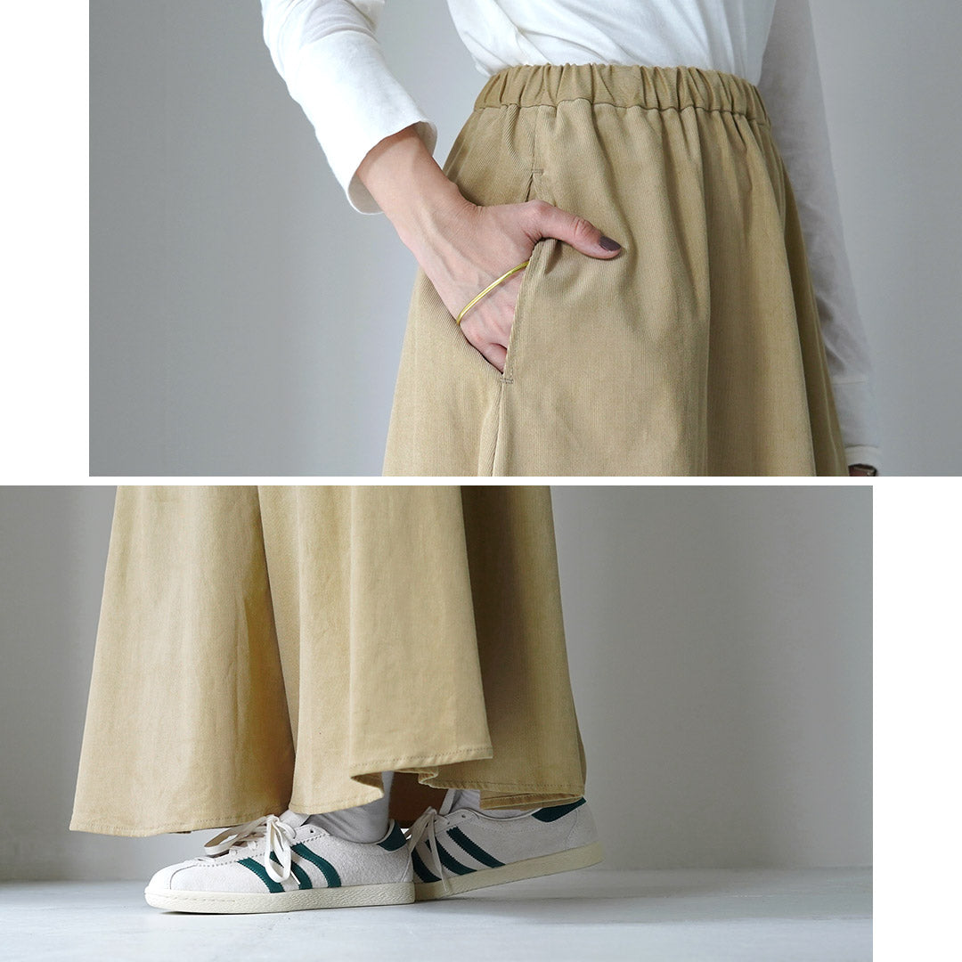 MIDIUMI(ミディウミ) コーデュロイ フレアスカート