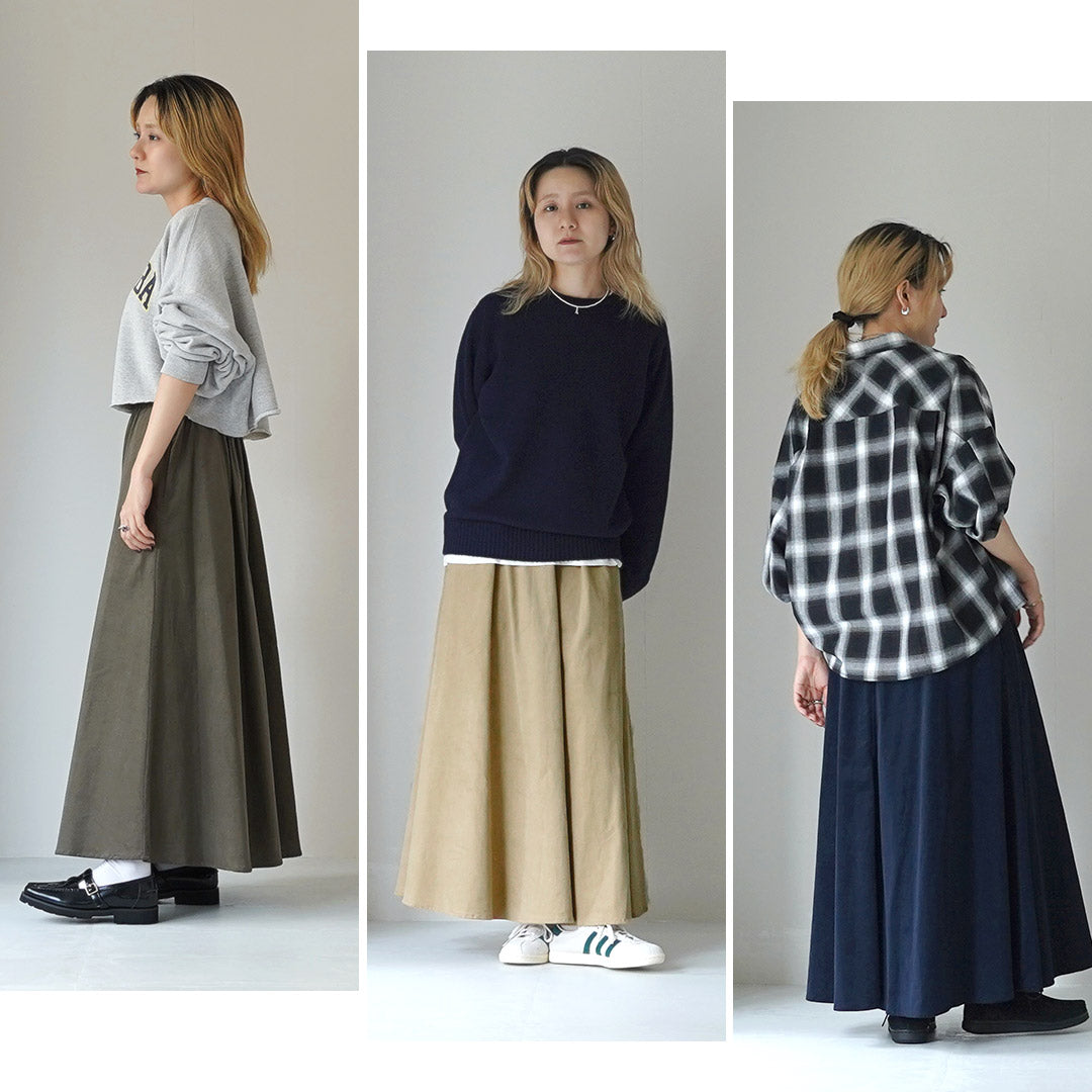 MIDIUMI(ミディウミ) コーデュロイ フレアスカート