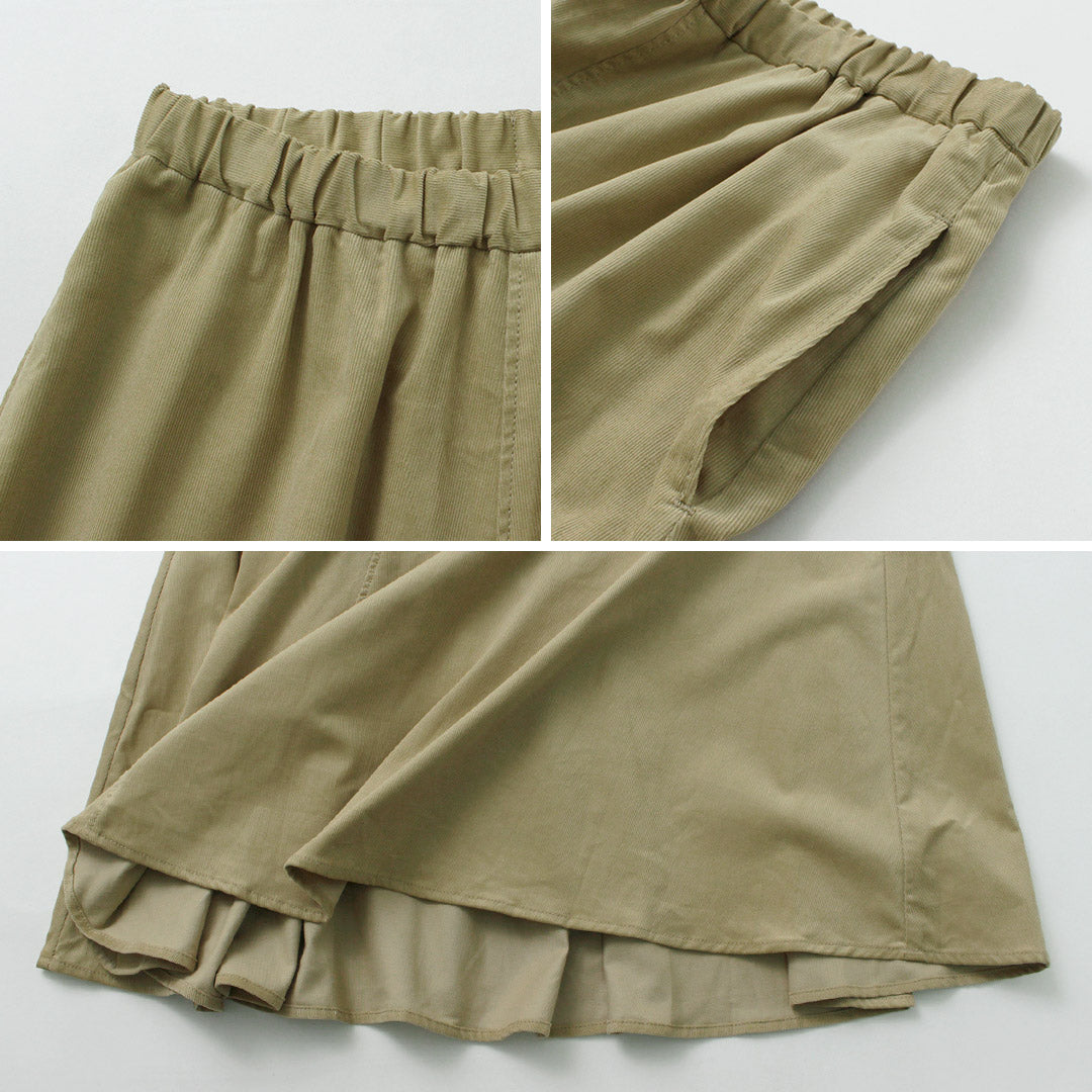 MIDIUMI(ミディウミ) コーデュロイ フレアスカート