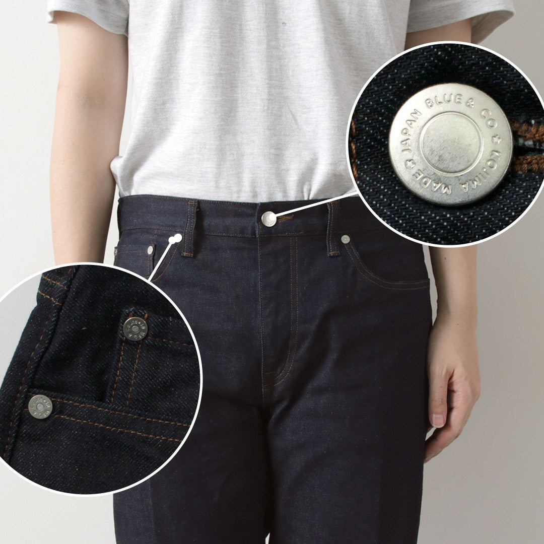 JAPAN BLUE JEANS(ジャパンブルージーンズ) 12oz ストレッチ センタークリース 5Pデニム ワンウォッシュ