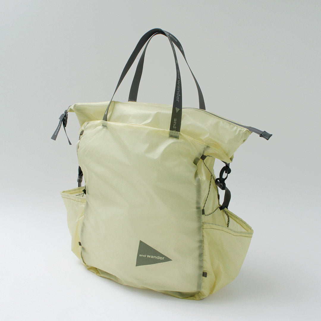 andwander トートバッグ and wander (アンドワンダー) PE/CO totebag / ポリエステル