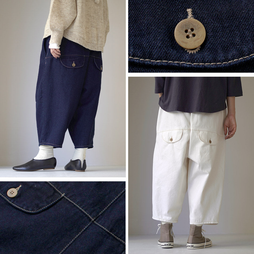 【20%OFF】TUMUGU(ツムグ) 12oz コットンリネンデニム ティンカーパンツ