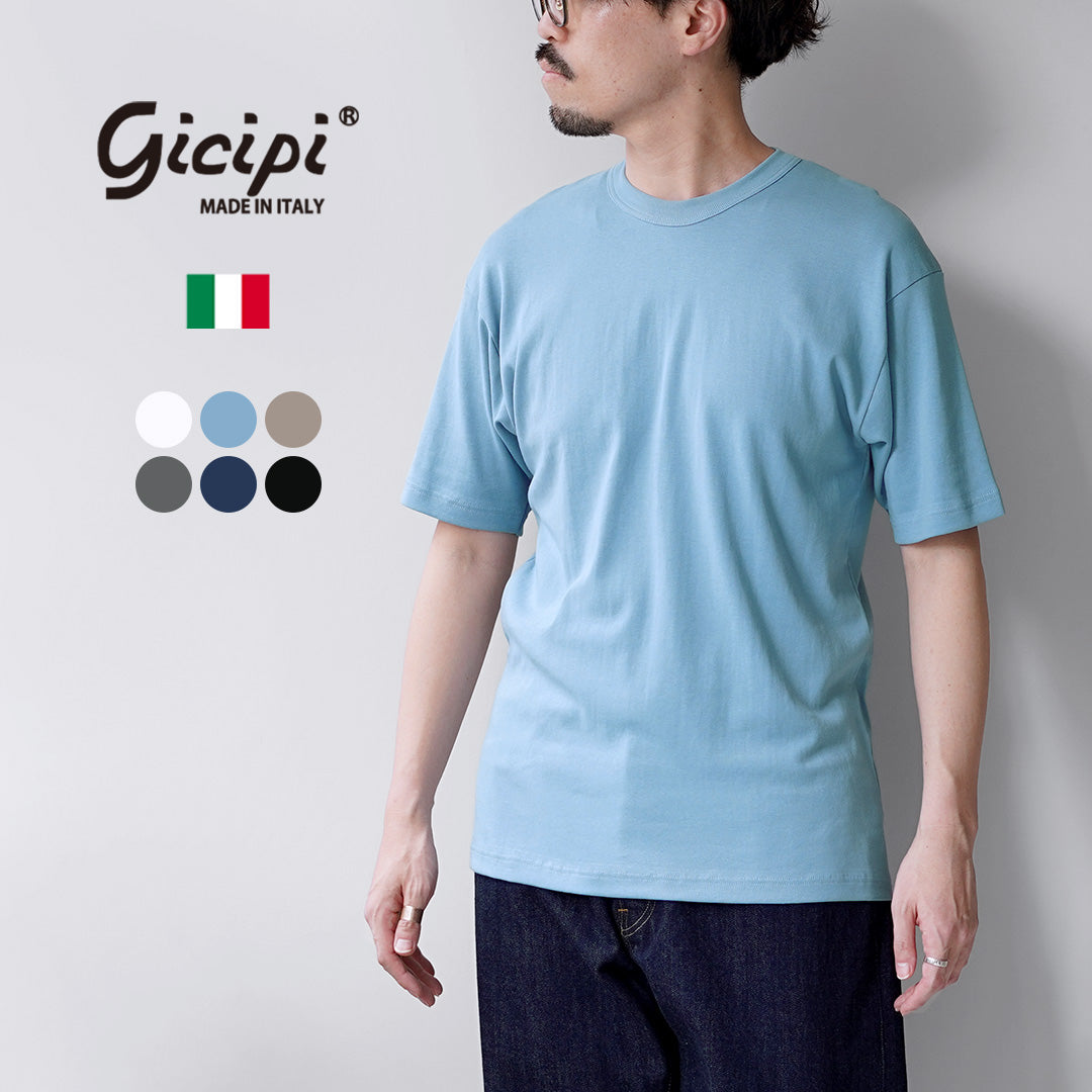 GICIPI(ジチピ) Grongo グローンゴ クルーネック ベーシックフィット カットソー イタリア製