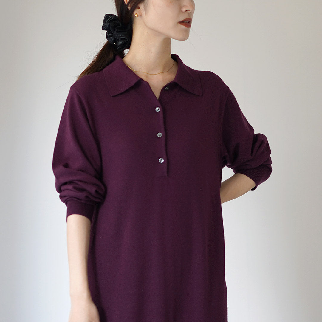 RYE TENDER(ライテンダー) JONES ONE-PIECE ジョーンズ ワンピース / レディース ニットワンピース ロング 長袖 ウール 無地 Aライン