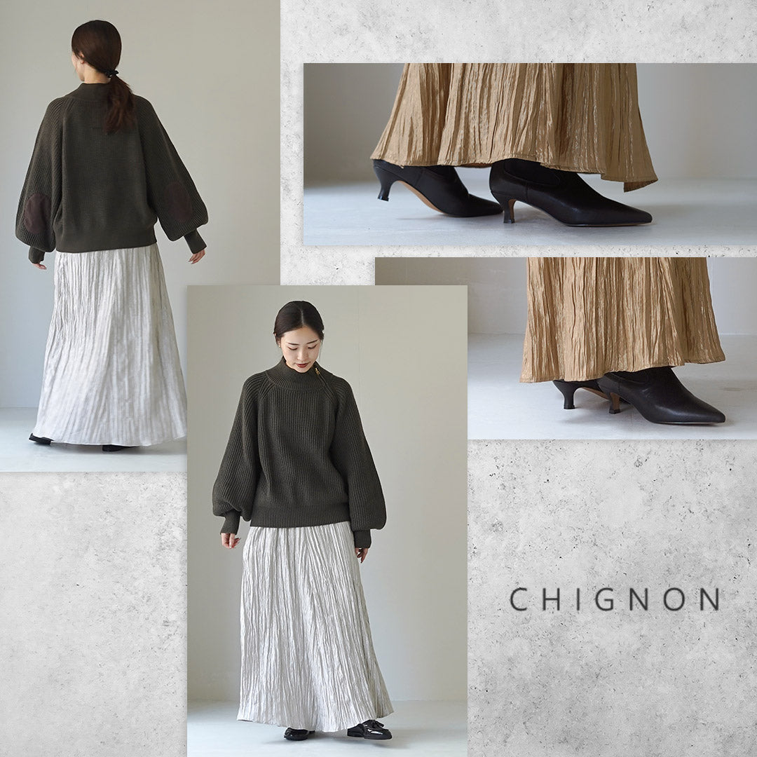 【30%OFF】CHIGNON(シニヨン) シャイニー ワッシャースカート