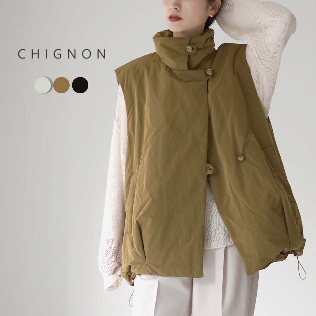 【30%OFF】CHIGNON(シニヨン) スタンドカラー パフィーベスト