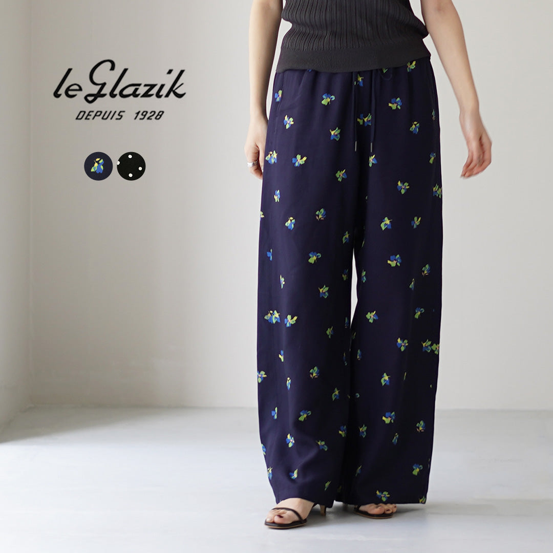 【20%OFF】LE GLAZIK(ル グラジック) エラスティック プリントパンツ 2025年モデル