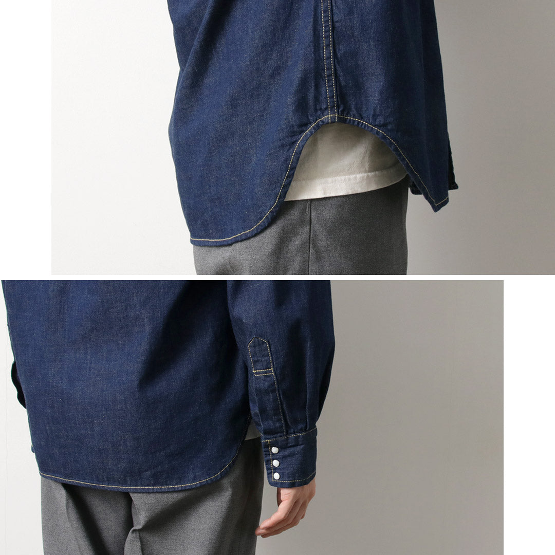 REMI RELIEF(レミレリーフ) 8.5ozデニム ノコギリ型フラップ ウエスタンシャツ