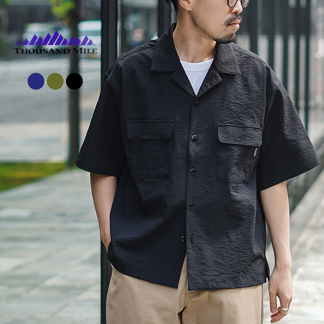 THOUSAND MILE(サウザンドマイル) ショートスリーブシャツ シアサッカー