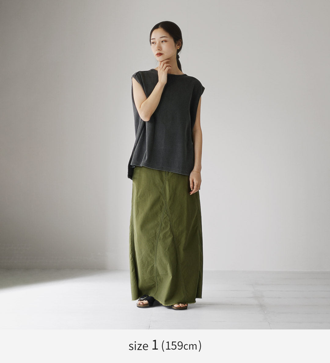 KHA:KI(カーキ) ハニカムサーマル スリーブレス トップス Tシャツ