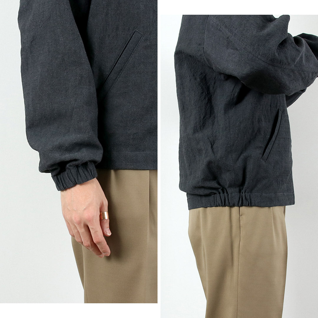 FUJITO(フジト) リネン/ウール トロピカル ジップブルゾン