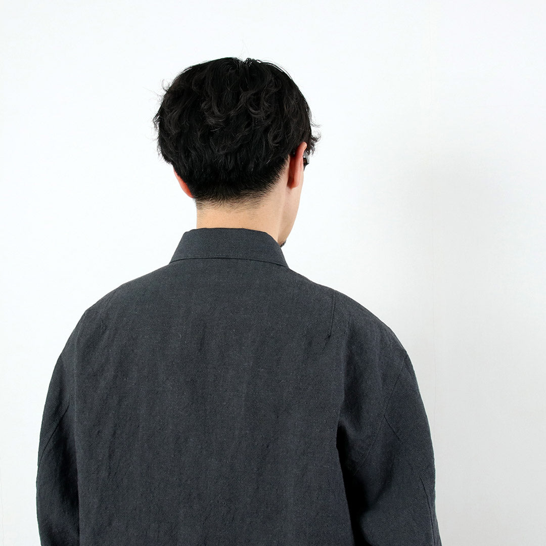 FUJITO(フジト) リネン/ウール トロピカル ジップブルゾン