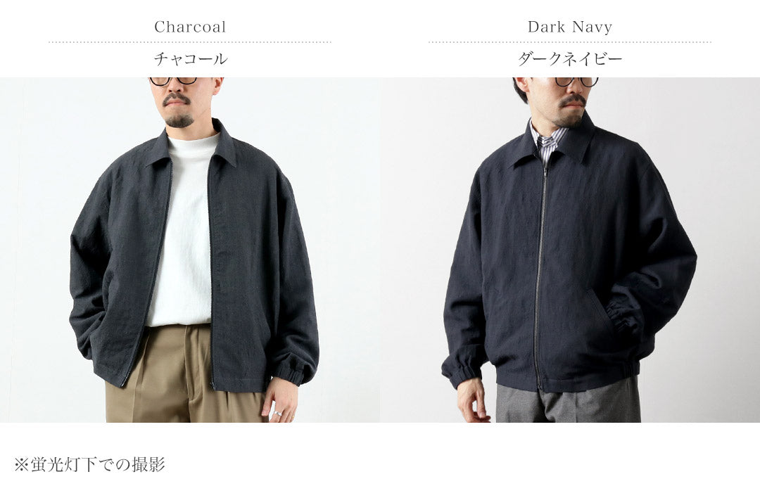 FUJITO(フジト) リネン/ウール トロピカル ジップブルゾン