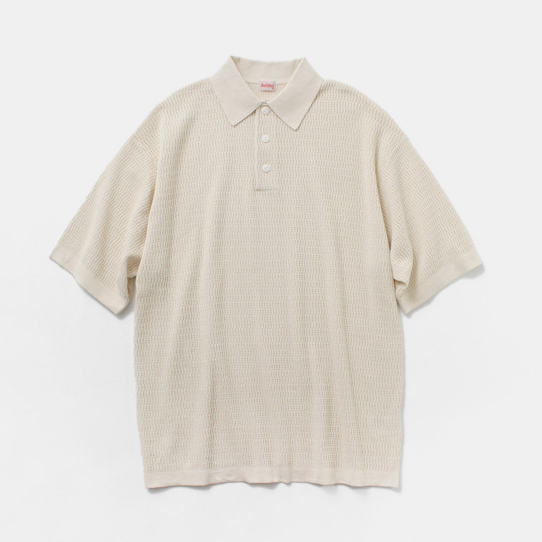 HEALTHKNIT(ヘルスニット) ポロカラー ショートスリーブ ニット カットソー