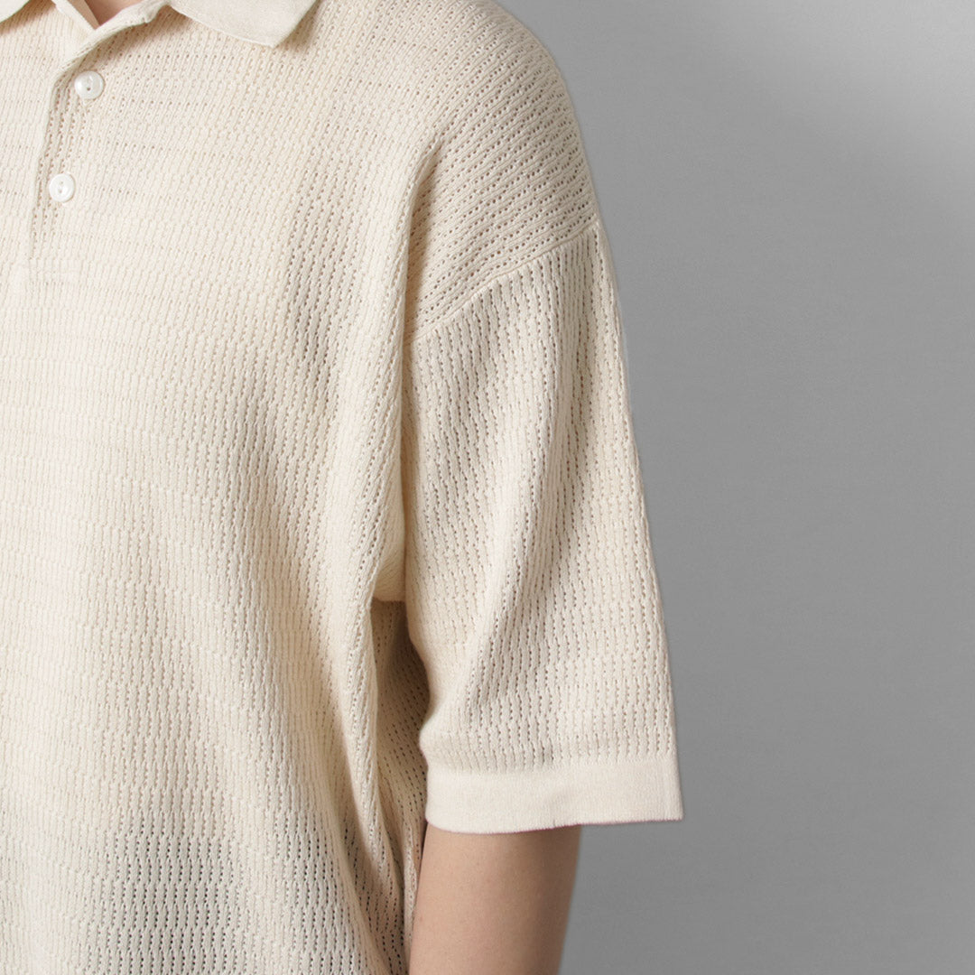 HEALTHKNIT(ヘルスニット) ポロカラー ショートスリーブ ニット カットソー