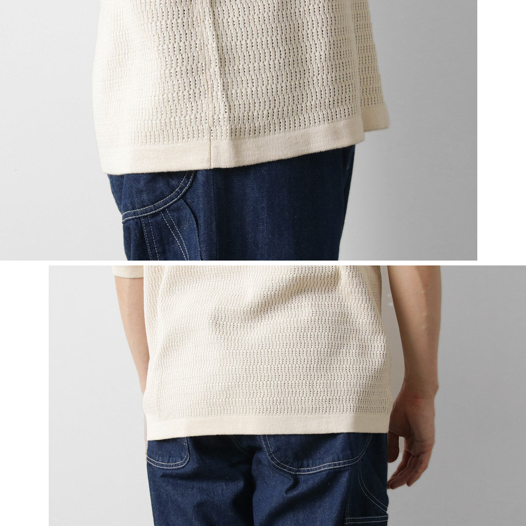HEALTHKNIT(ヘルスニット) ポロカラー ショートスリーブ ニット カットソー