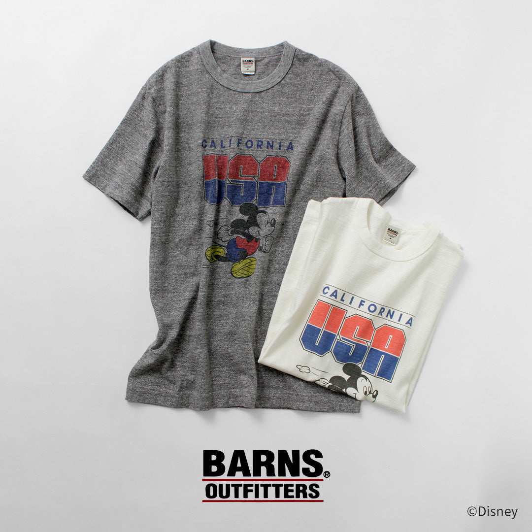 BARNS(バーンズ) 吊り編み ミッキー Tシャツ USA CALIFORNIA 日本製