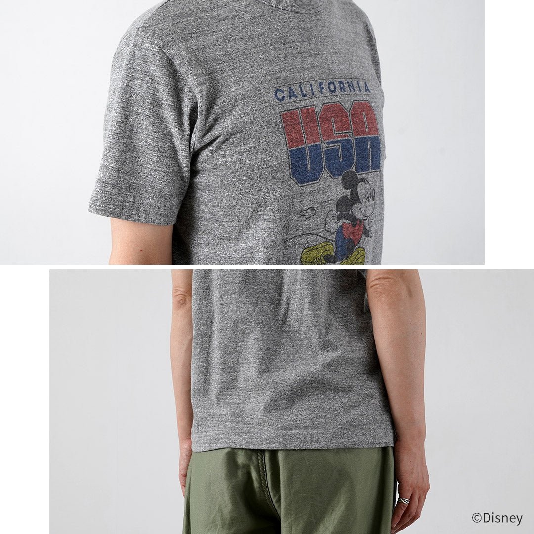 BARNS(バーンズ) 吊り編み ミッキー Tシャツ USA CALIFORNIA 日本製