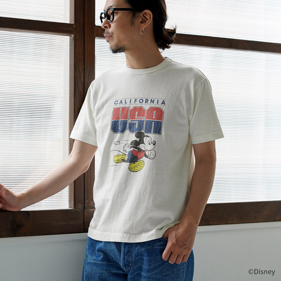 BARNS(バーンズ) 吊り編み ミッキー Tシャツ USA CALIFORNIA 日本製