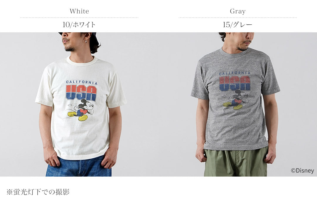 BARNS(バーンズ) 吊り編み ミッキー Tシャツ USA CALIFORNIA 日本製