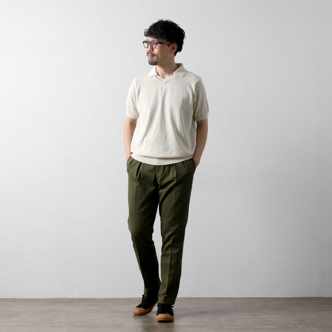 RINASCENTE(リナシェンテ) ハイブリッド ニット スキッパーポロ 日本製