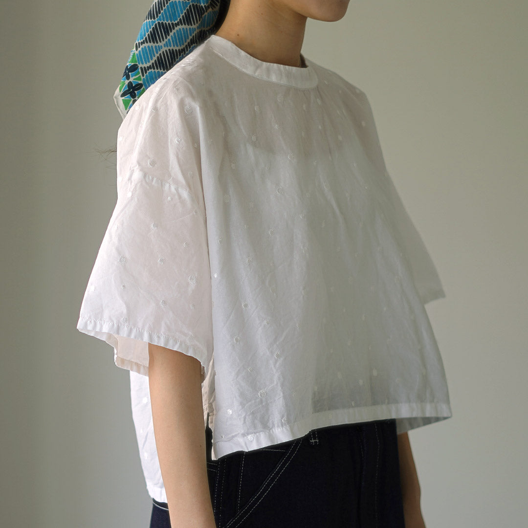 MIDIUMI(ミディウミ) ドット ワイドシャツ プルオーバー