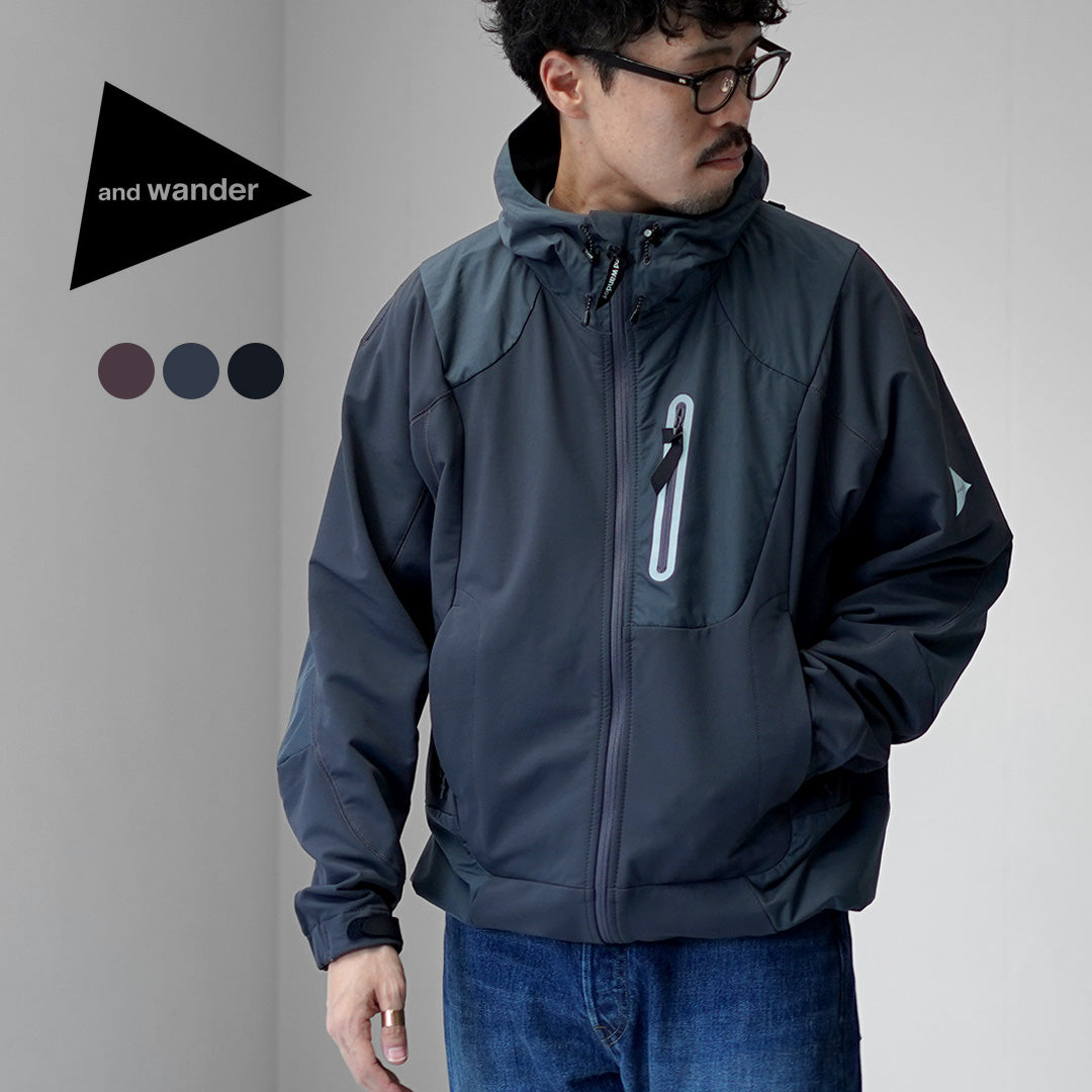 AND WANDER(アンドワンダー)ストレッチ シェルジャケット