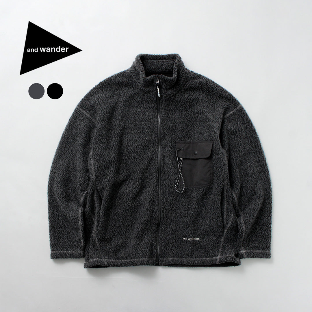 AND WANDER(アンドワンダー) リウール ジャガード スタンドジップ
