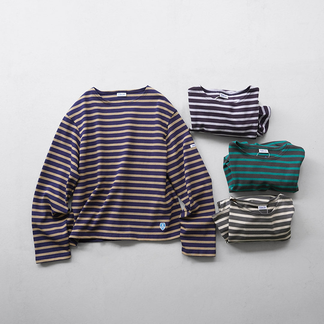 ORCIVAL(オーシバル) #B259 クルーネック ロングスリーブ プルオーバー ボーダー フランス製