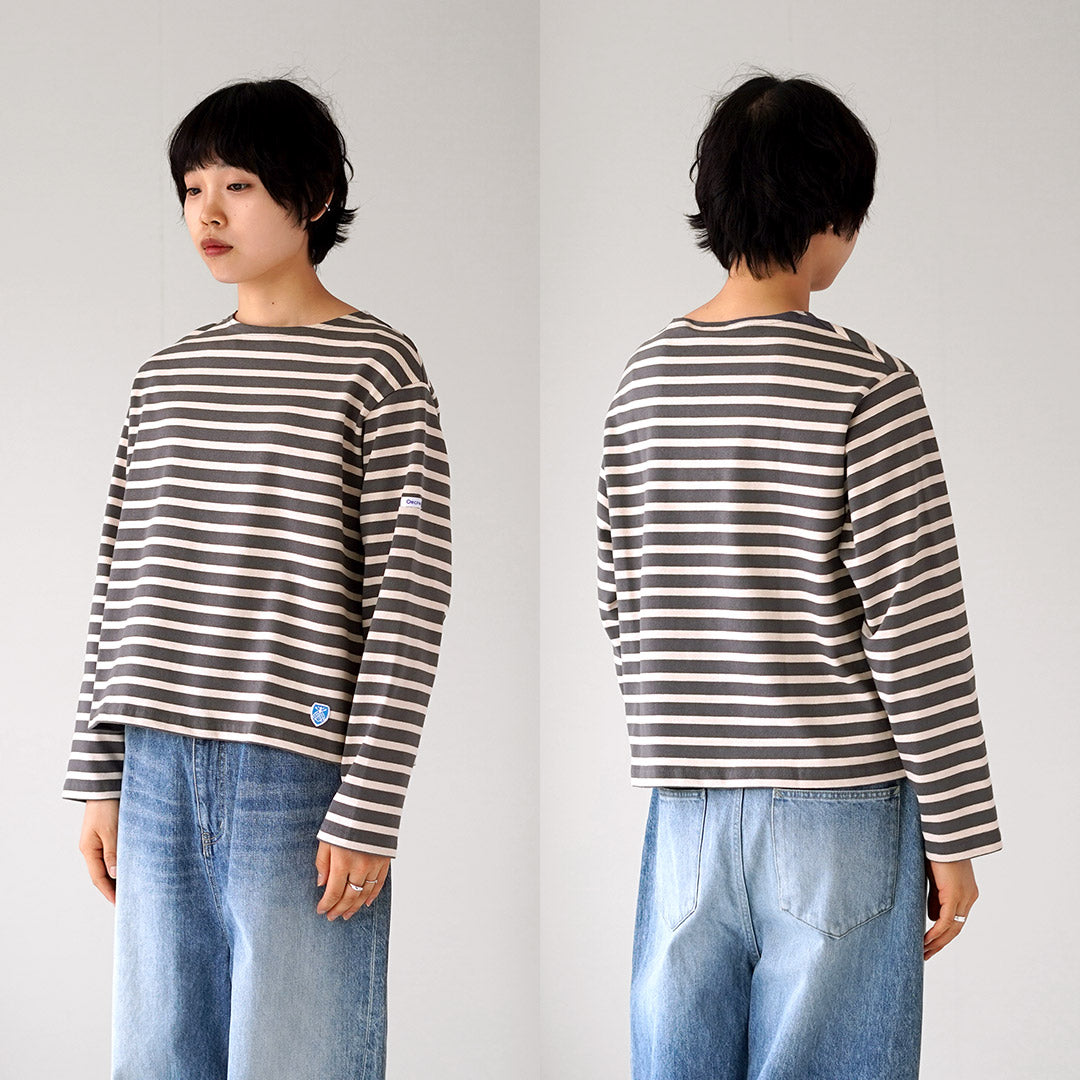 ORCIVAL(オーシバル) #B259 クルーネック ロングスリーブ プルオーバー ボーダー フランス製