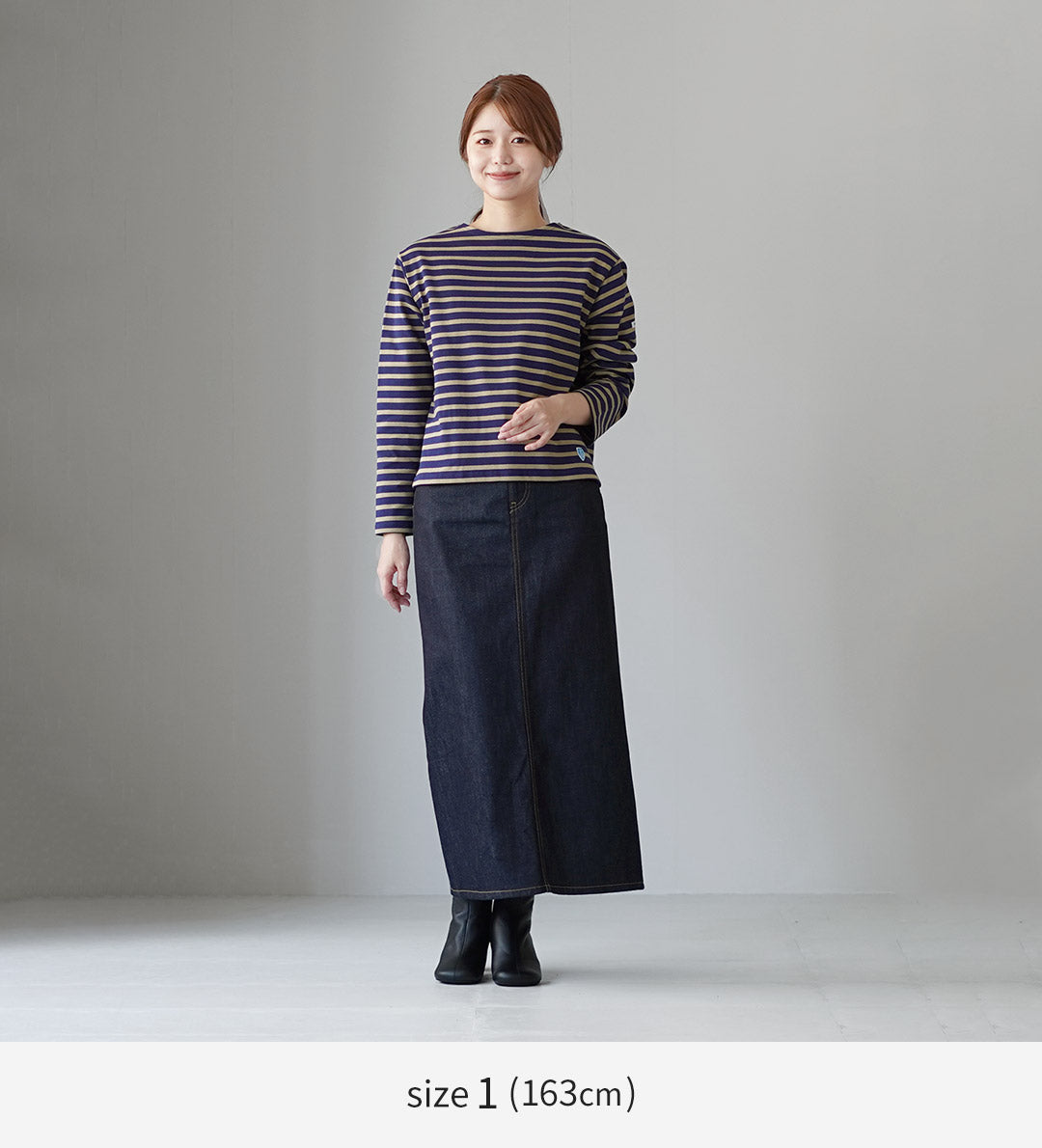 ORCIVAL(オーシバル) #B259 クルーネック ロングスリーブ プルオーバー ボーダー フランス製