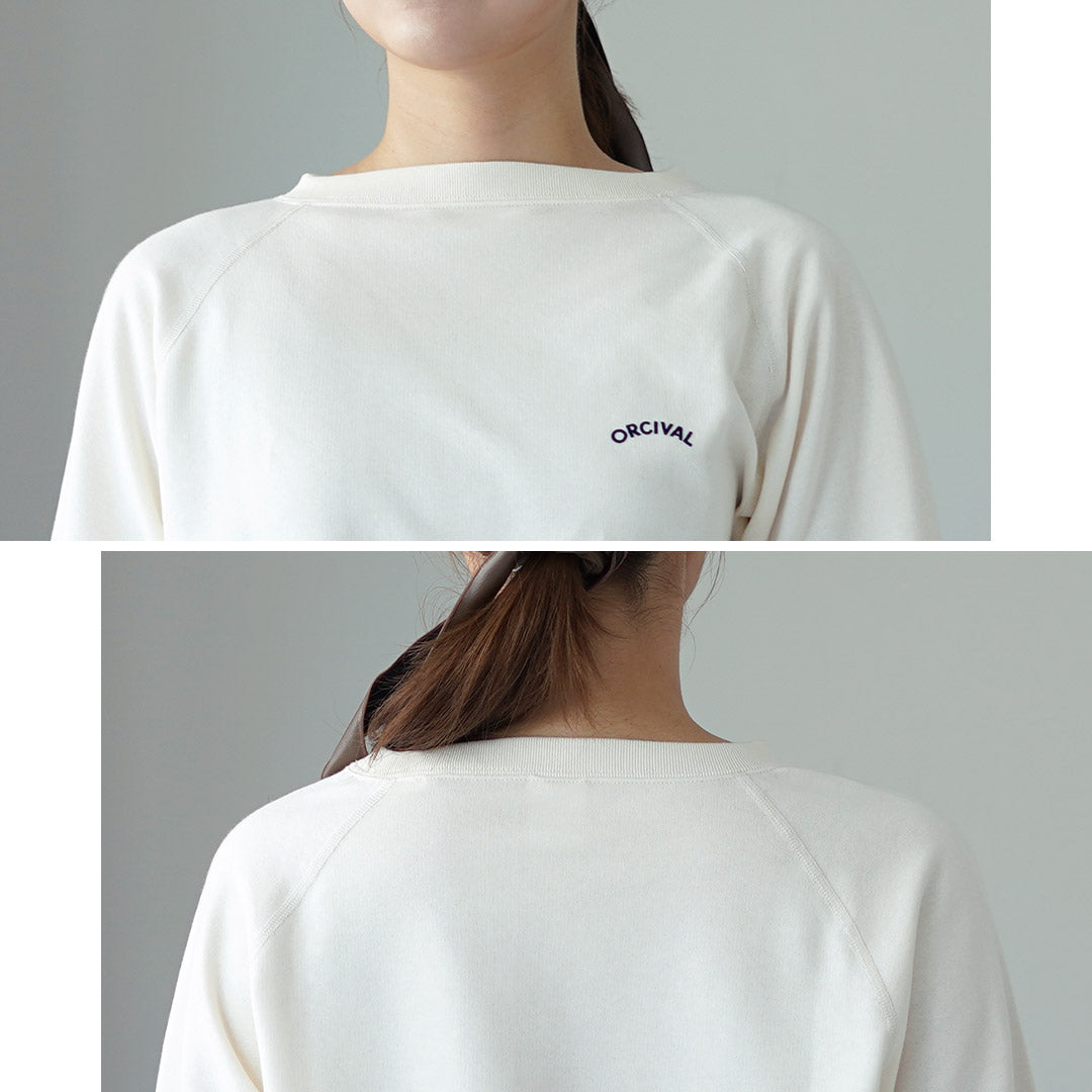 ORCIVAL(オーシバル) ミニ フレンチテリー ボートネック スウェット