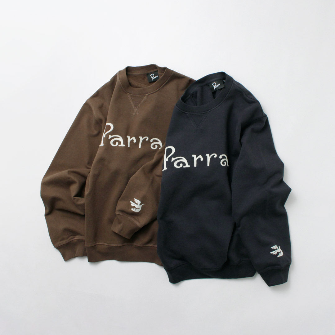 BY PARRA(バイパラ) ウィアード トラッド ロゴ クルーネックスウェット
