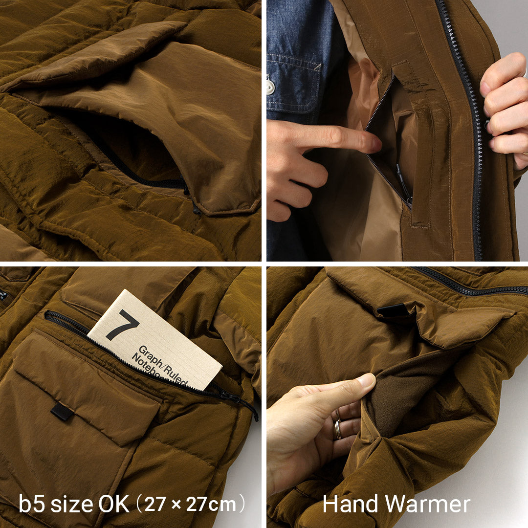 WHITE MOUNTAINEERING(ホワイトマウンテニアリング) タイオンコラボ リップストップ ダウンジャケット