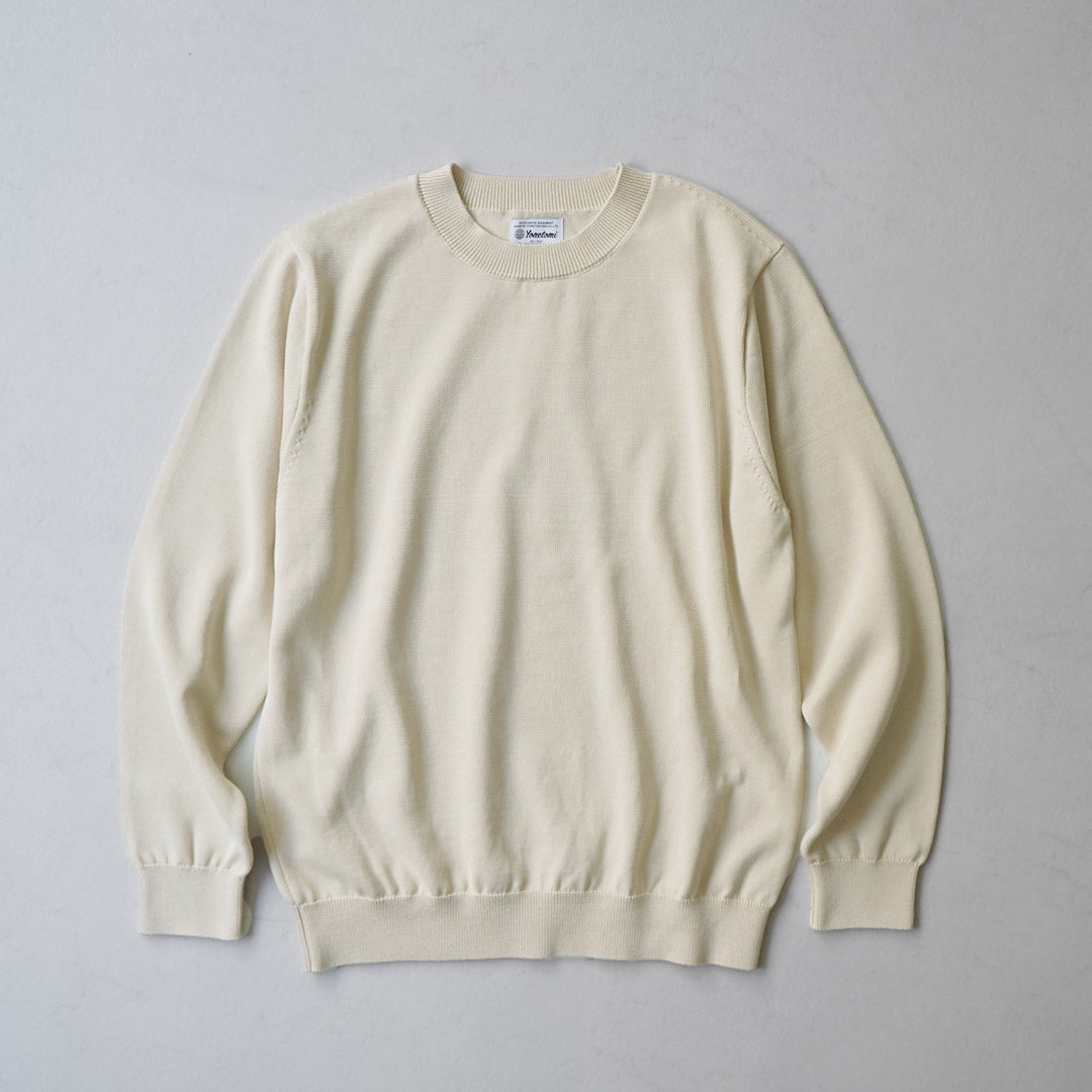 YONETOMI NEW BASIC(ヨネトミニューベーシック) リジッド シーアイランドコットン ニットプルオーバー