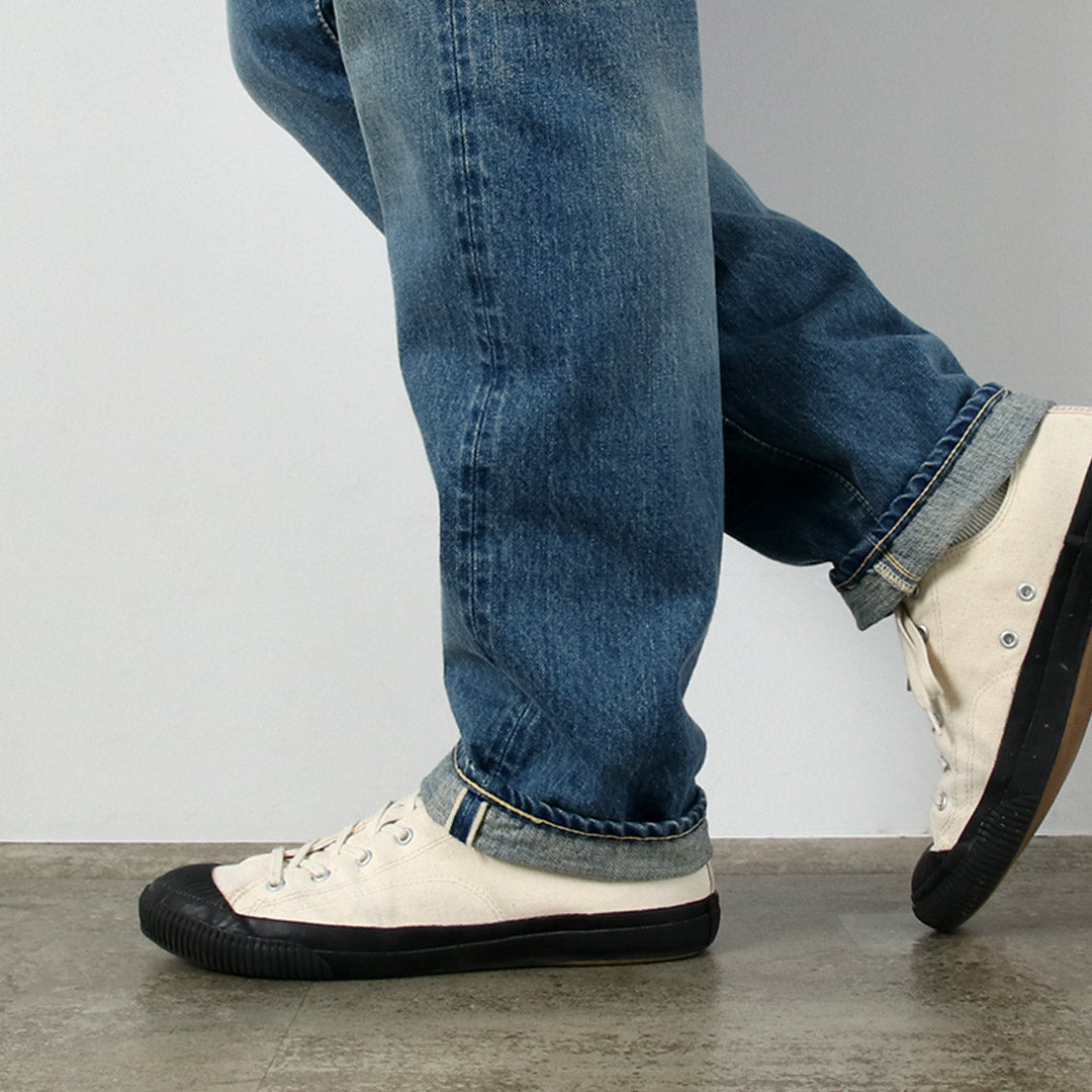 FOB FACTORY(FOBファクトリー) F153 セルヴィッチ デニム テーパード 5Pパンツ ユーズド