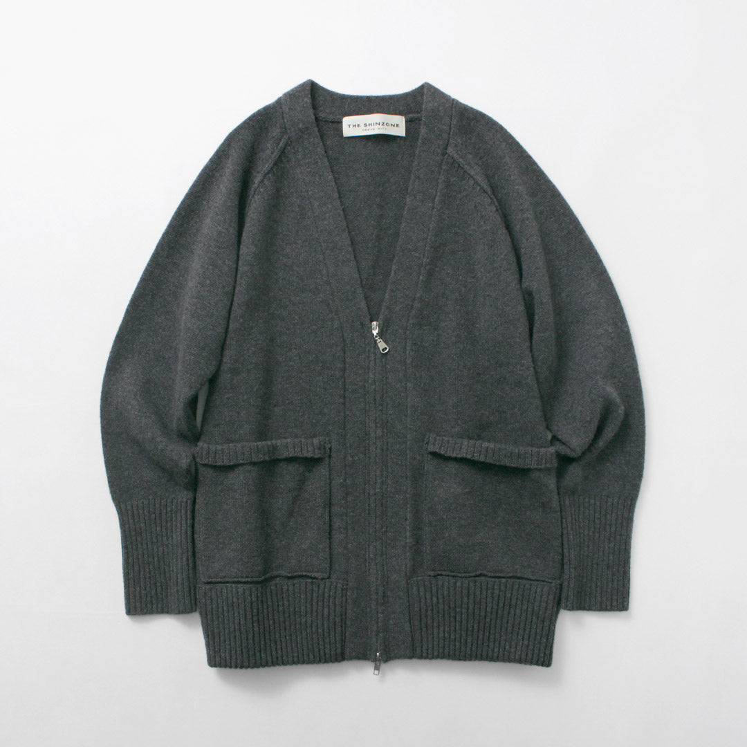 ✨ルネ✨M✨ウール100%✨ロゴダブルジップ✨カーディガン✨ニットジャケット ✨ルネ✨M✨ウール100%✨ロゴダブルジップ✨カーディガン