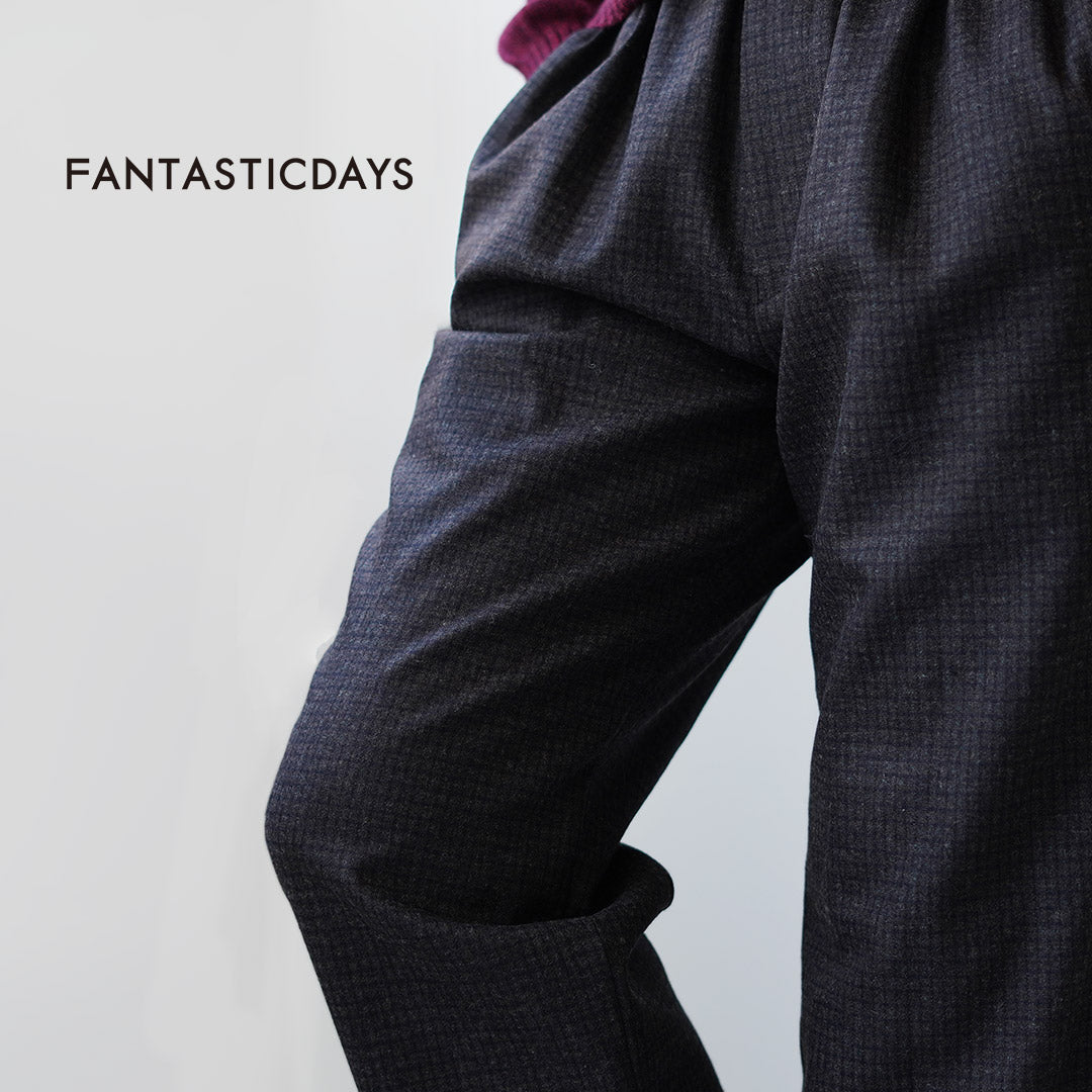 FANTASTICDAYS(ファンタスティックデイズ) リサイクルポリエステルウール ツイーディー イージーパンツ