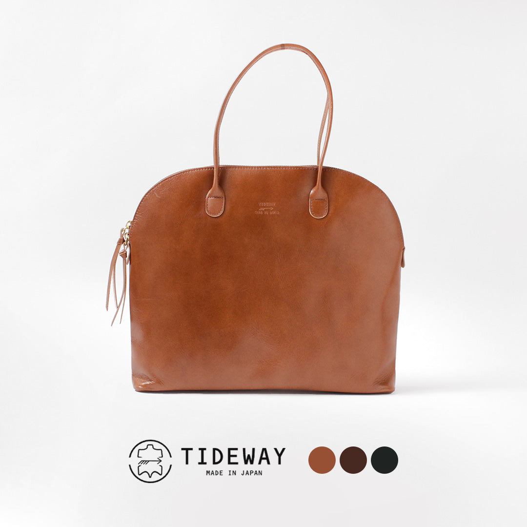 TIDEWAY(タイドウェイ) ライトレザー ボストン バッグ L
