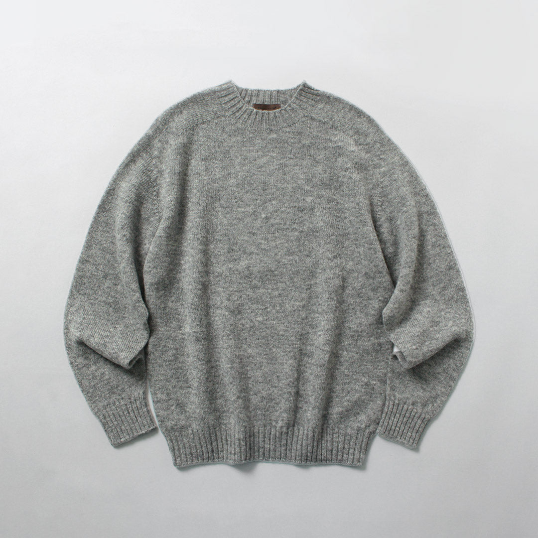 RINASCENTE(リナシェンテ) シェットランドウール シームレス クルーネックニット