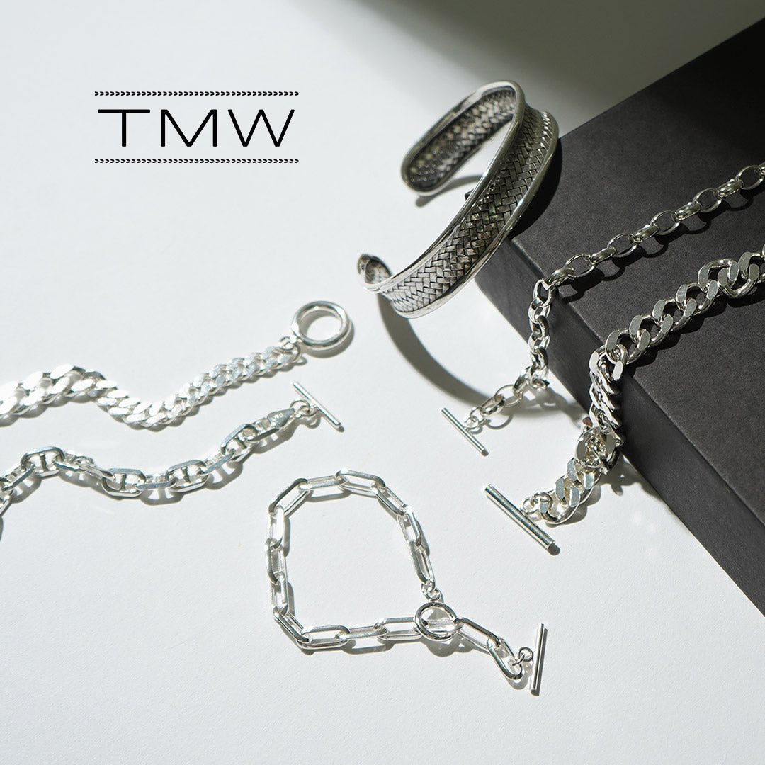 TMW(トラディショナルモダンワークス) スターリングシルバー ケーブルチェーンブレスレット
