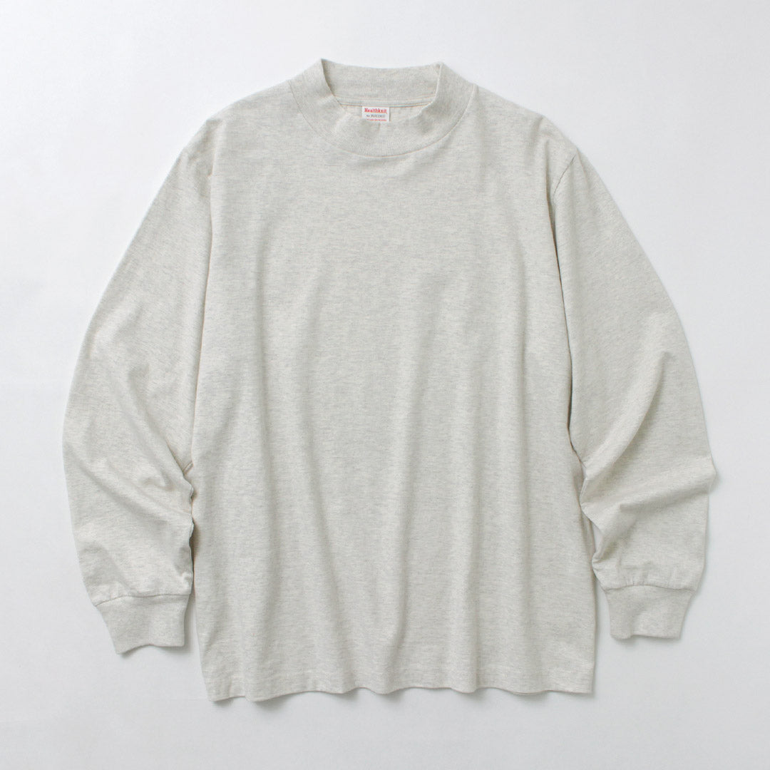 HEALTHKNIT(ヘルスニット) 別注 USコットン ユニバーサル モックネックTシャツ ロングスリーブ