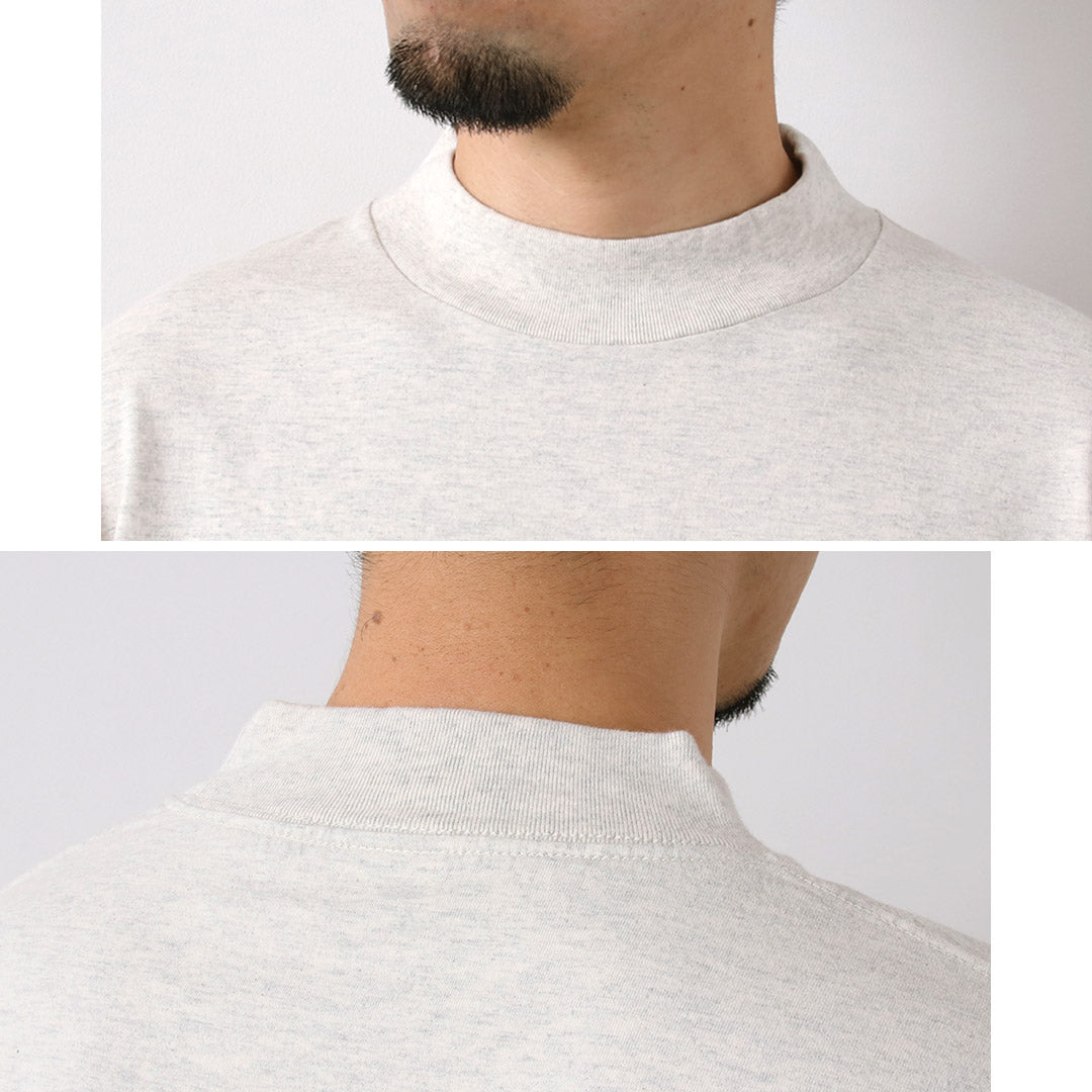 HEALTHKNIT(ヘルスニット) 別注 USコットン ユニバーサル モックネックTシャツ ロングスリーブ