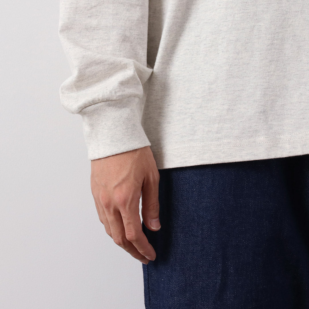 HEALTHKNIT(ヘルスニット) 別注 USコットン ユニバーサル モックネックTシャツ ロングスリーブ