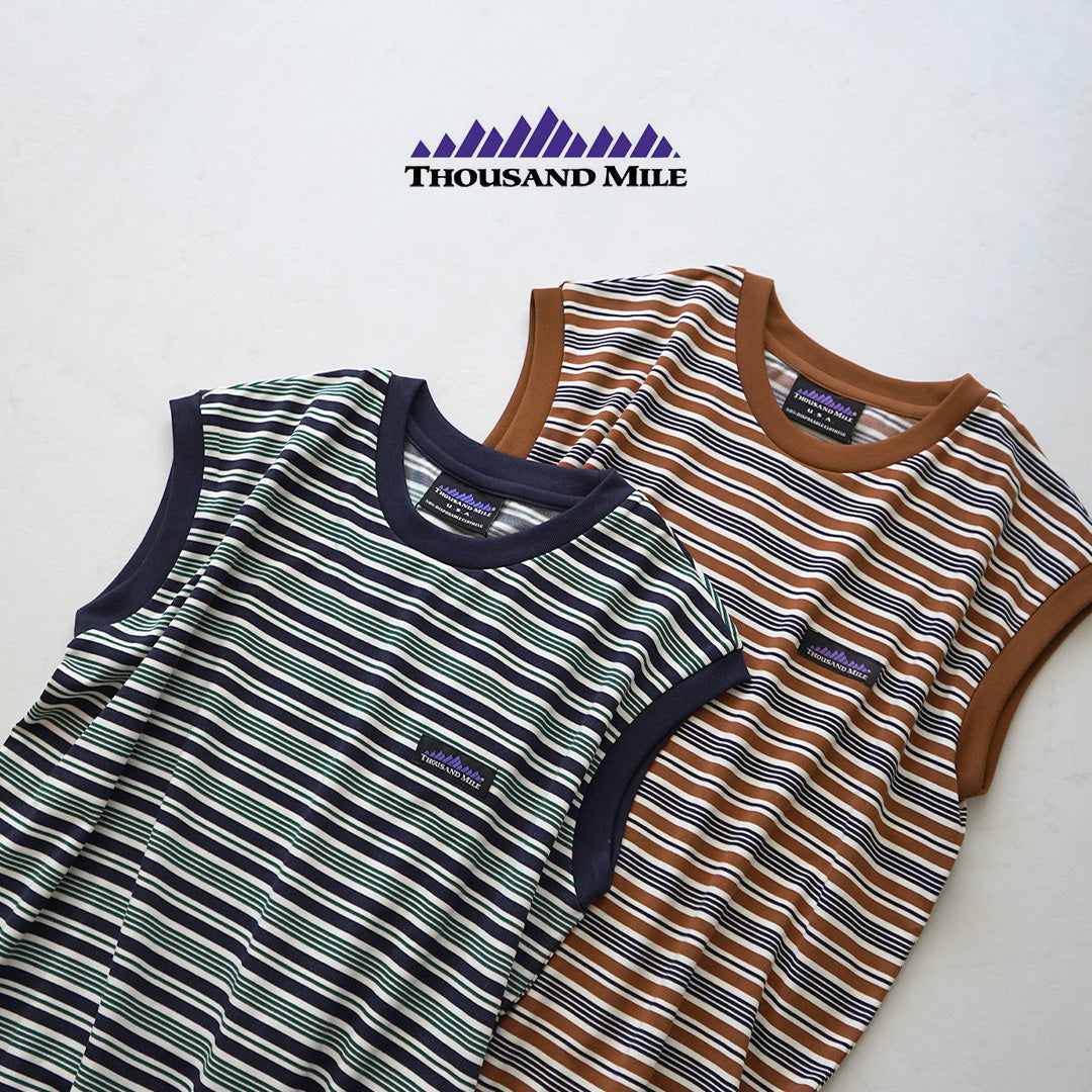 THOUSAND MILE(サウザンドマイル) フレンチスリーブ ボーダーTシャツ